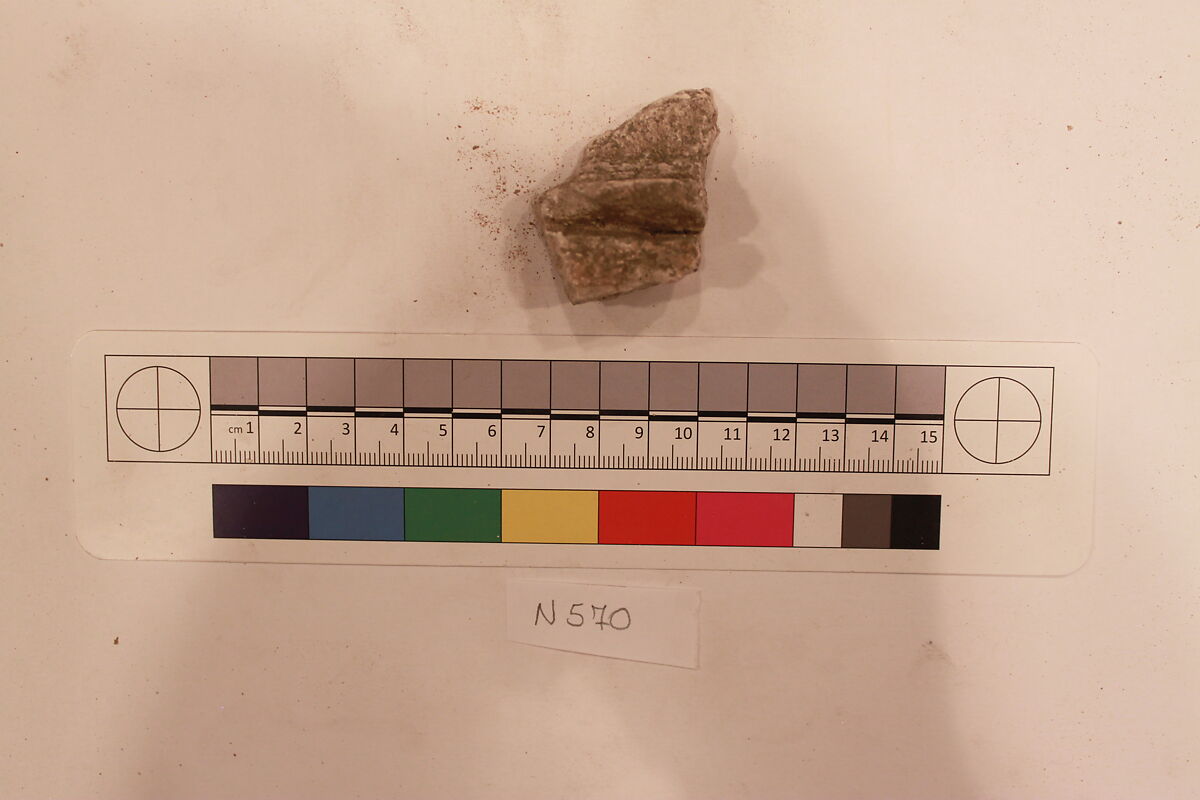 Stucco Fragment, Stucco; carved 