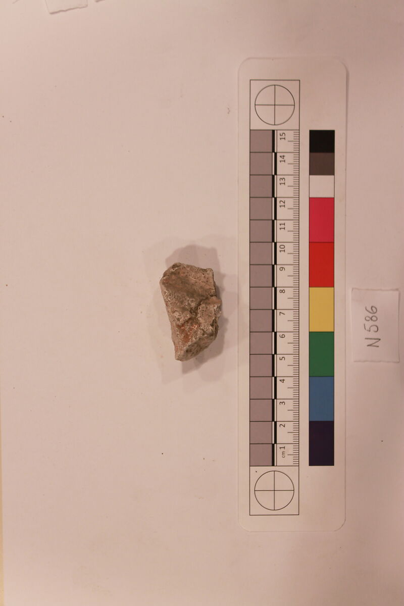 Stucco Fragment, Stucco; carved, painted