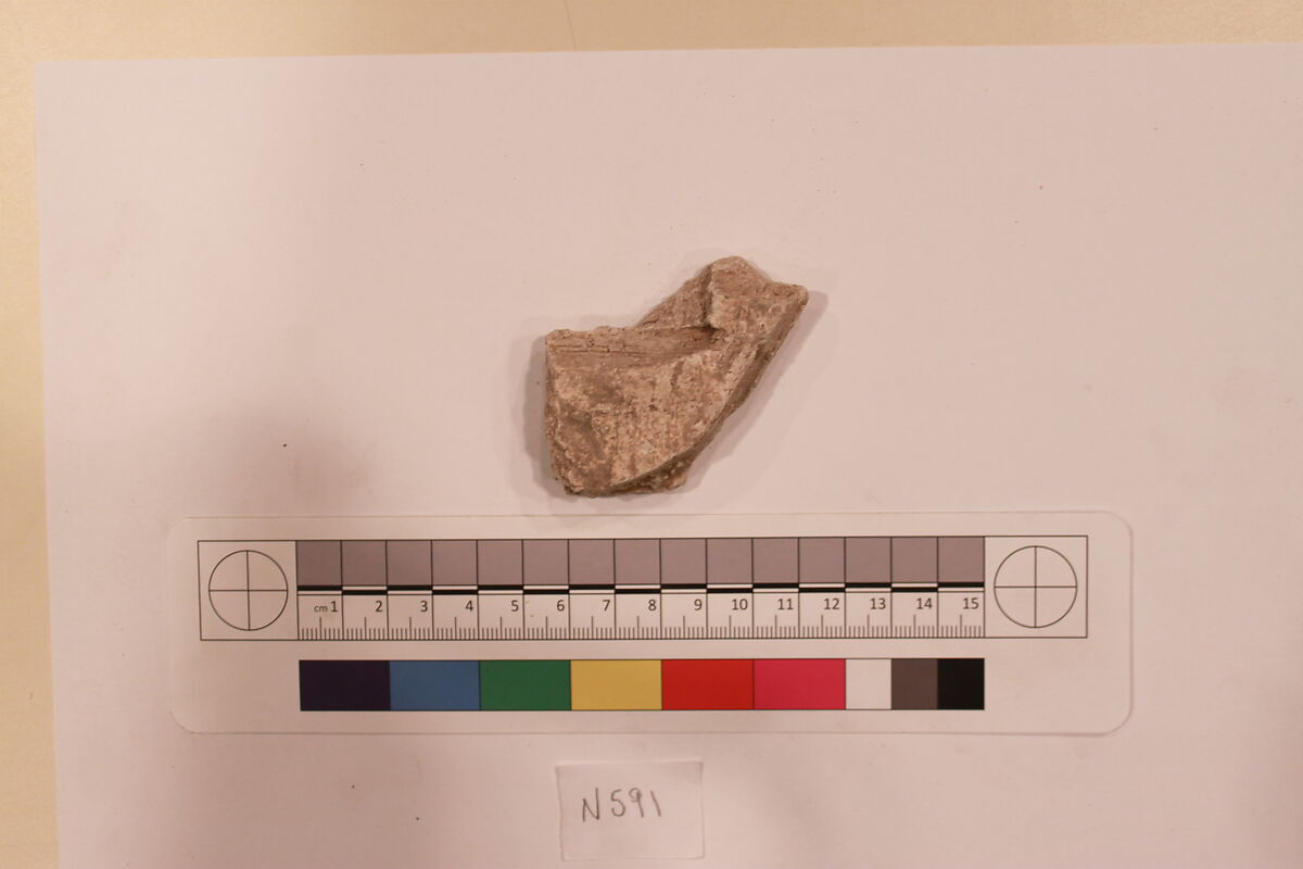 Stucco Fragment, Stucco; carved 