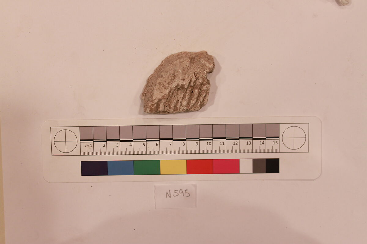 Stucco Fragment, Stucco; carved 