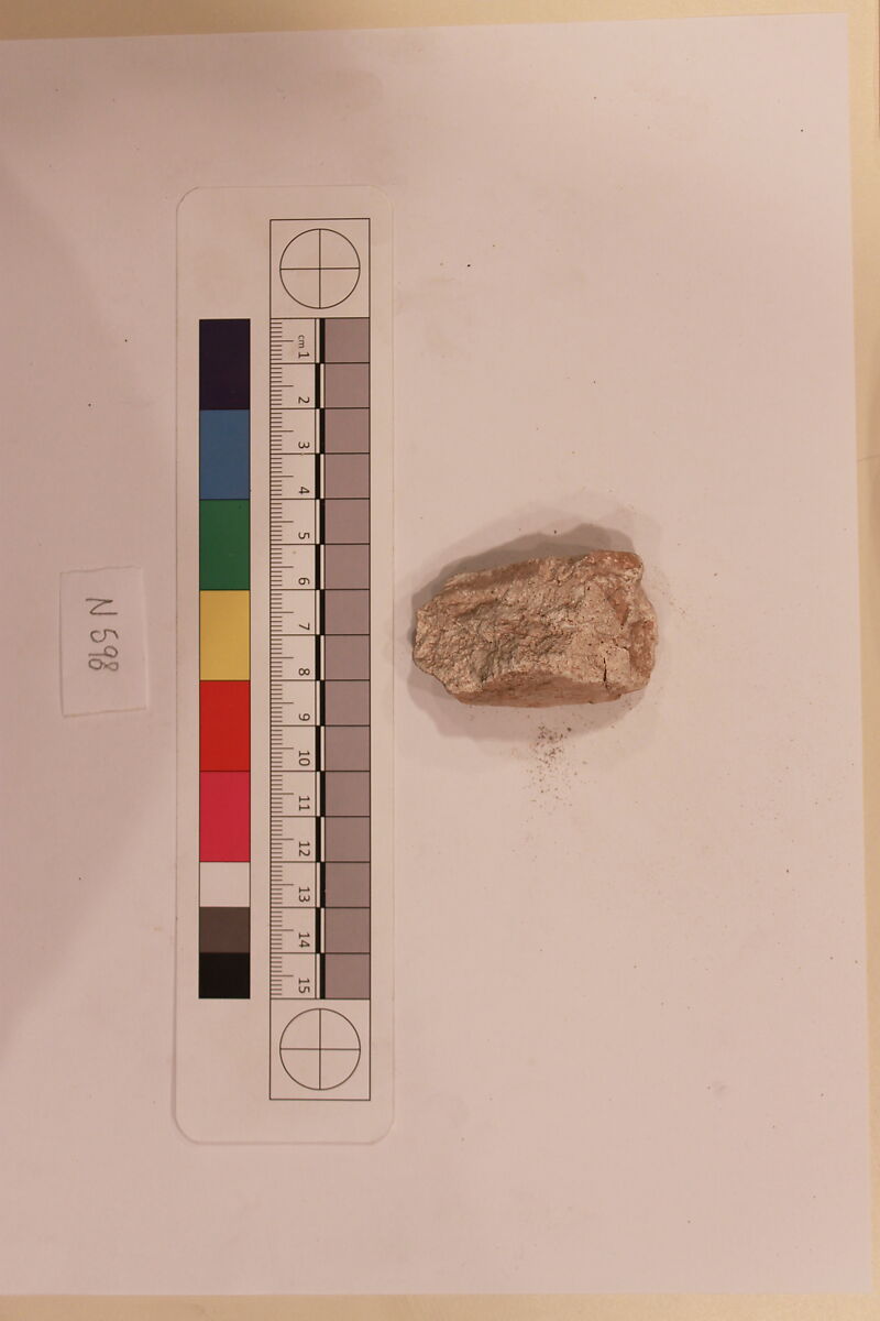 Stucco Fragment, Stucco; carved, painted