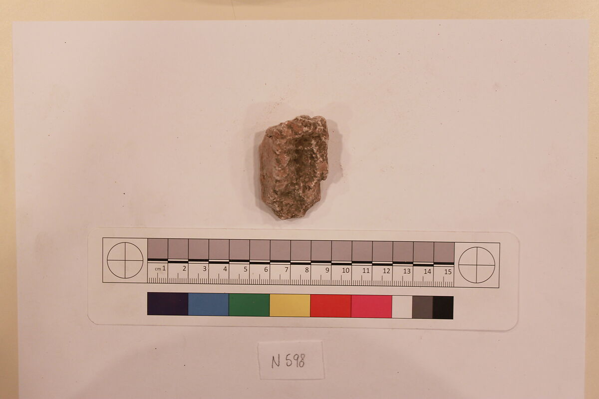 Stucco Fragment, Stucco; carved, painted 