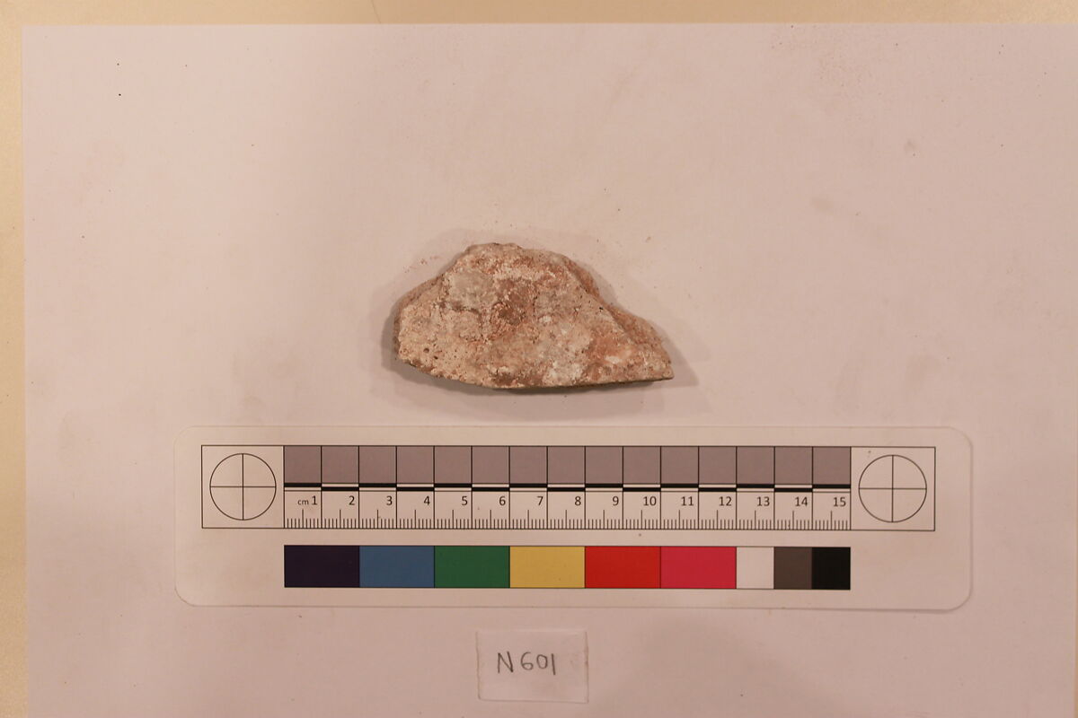 Stucco Fragment, Stucco; carved, painted