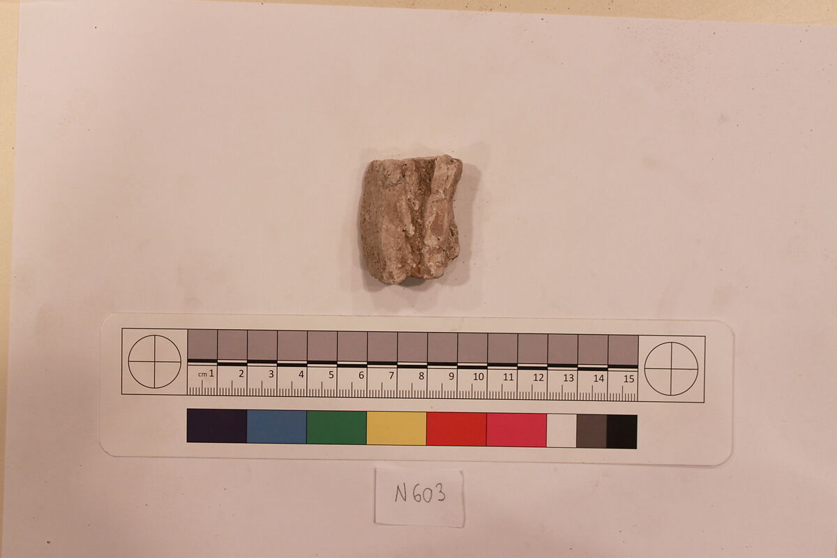Stucco Fragment, Stucco; carved 