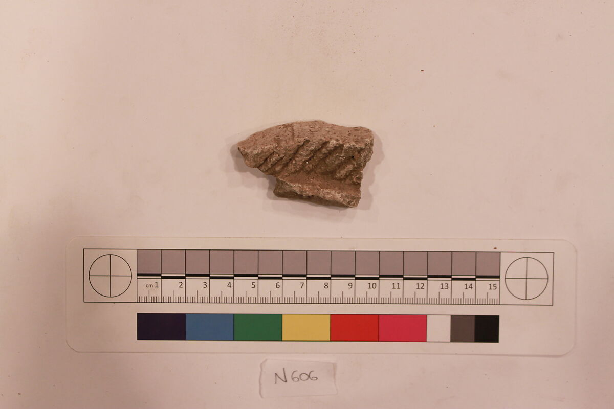 Stucco Fragment, Stucco; carved 