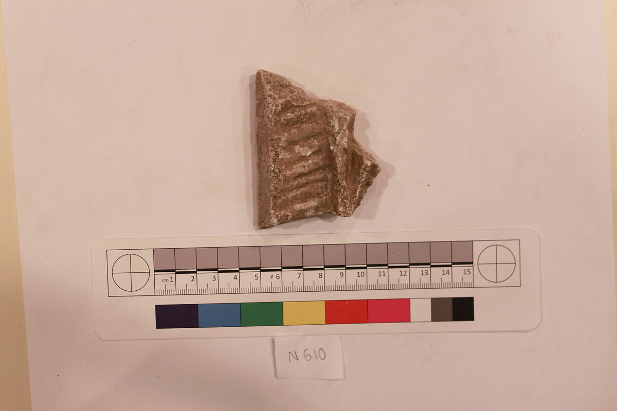 Stucco Fragment, Stucco; carved 