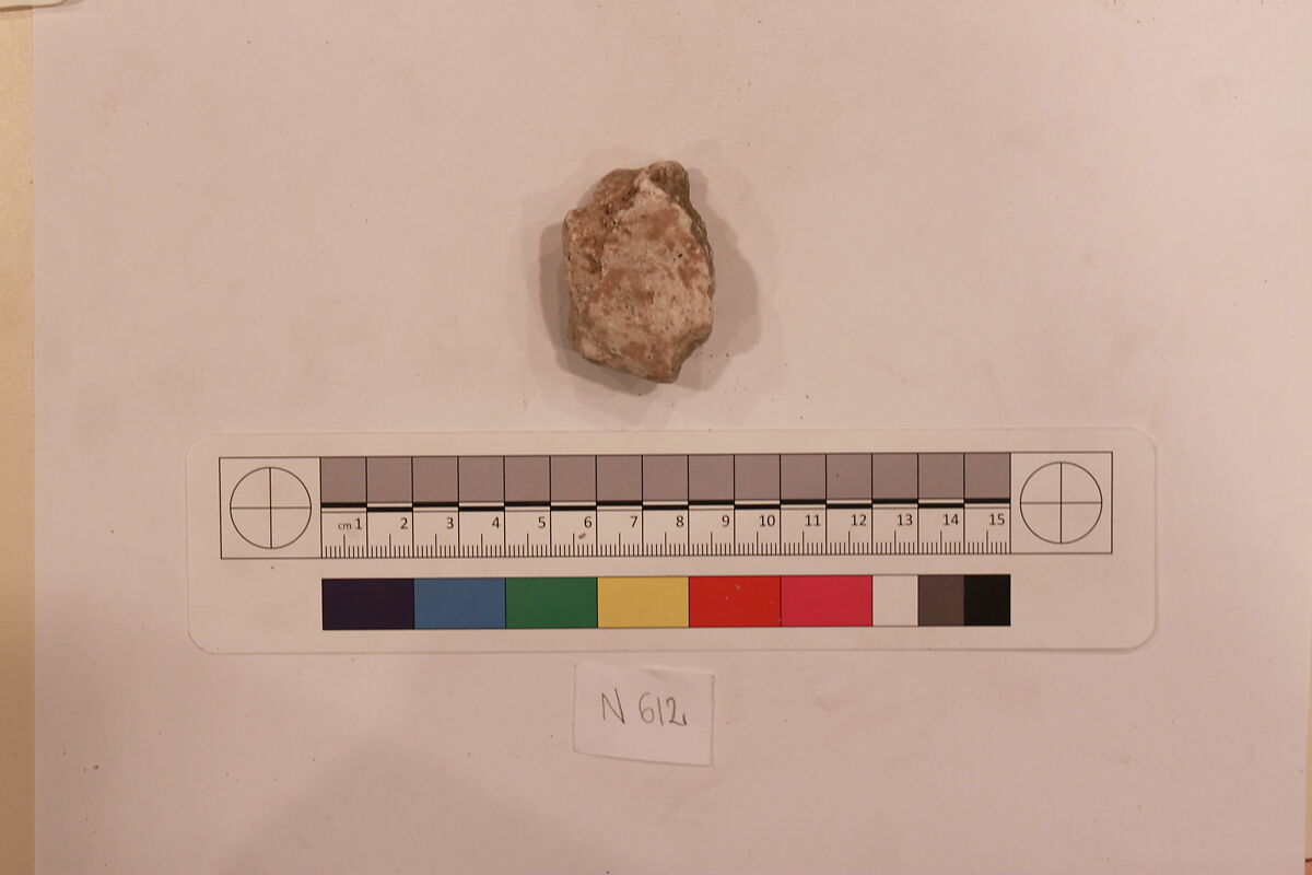 Stucco Fragment, Stucco; carved, painted