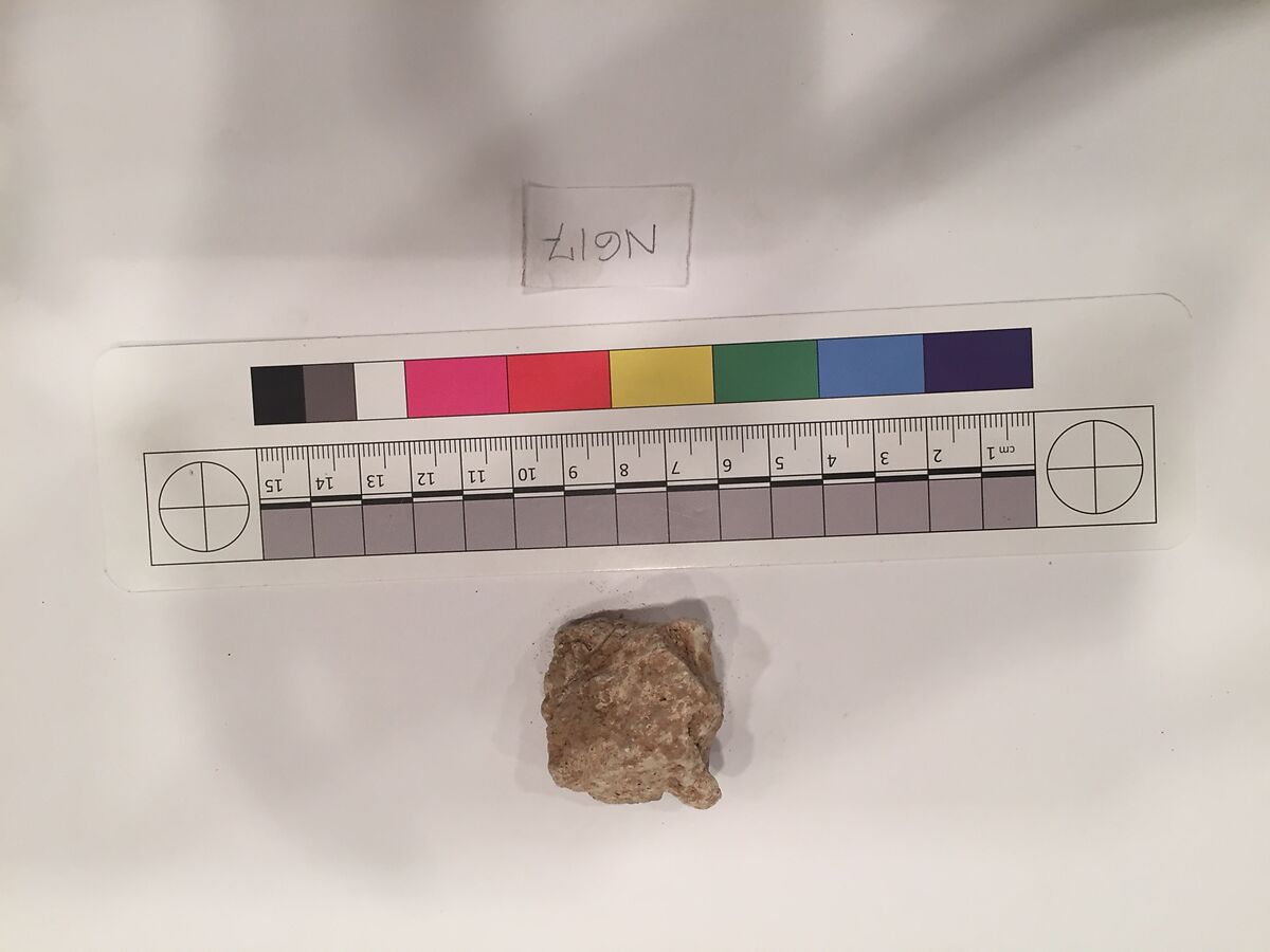 Stucco Fragment, Stucco; carved, painted