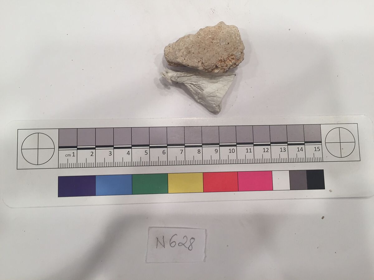 Stucco Fragment, Stucco; carved