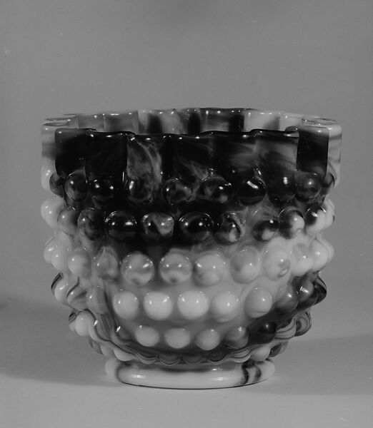 Hobnail Bowl, Pressed glass, British, probably 