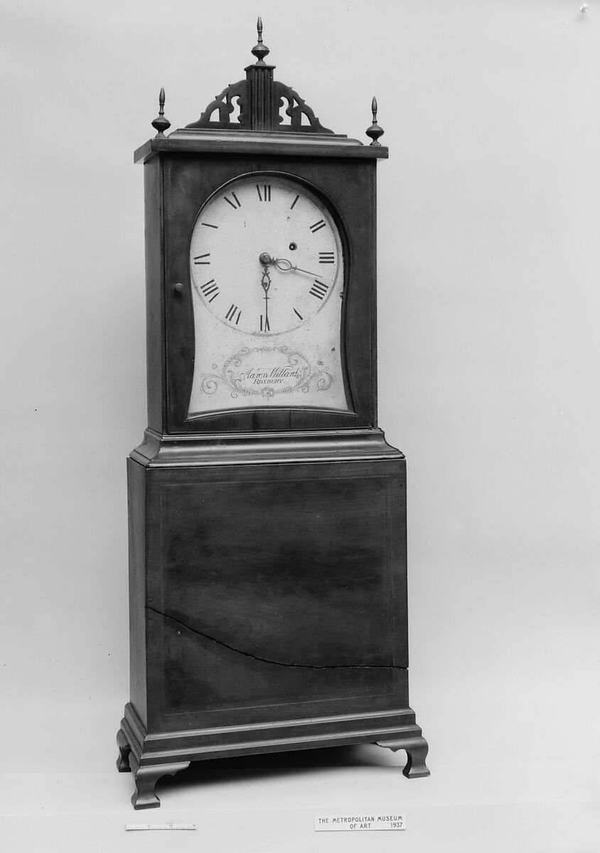 Shelf Clock, Aaron Willard (1757–1844), Mahogany, white pine, American 