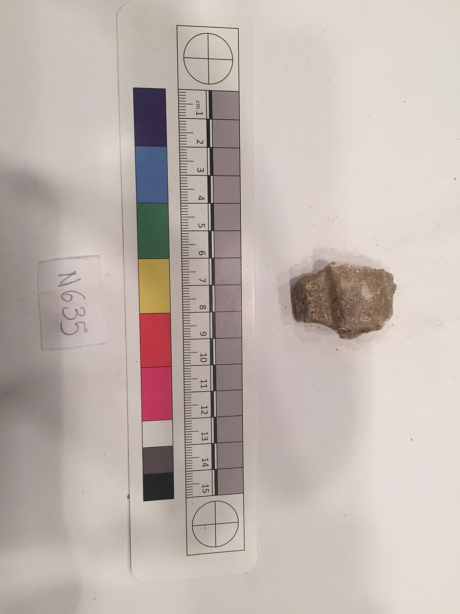 Stucco Fragment, Stucco; carved 