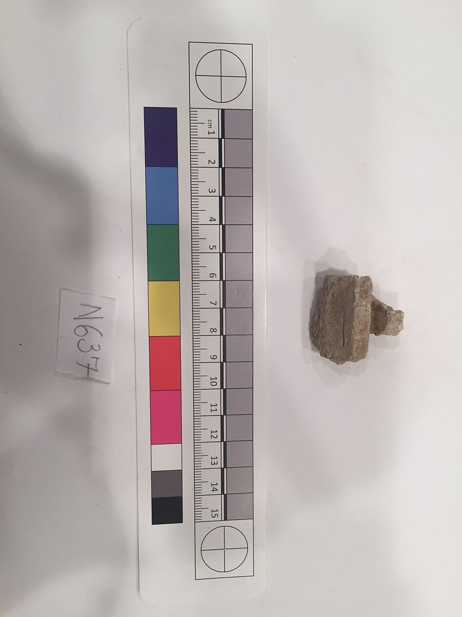 Stucco Fragment, Stucco; carved 