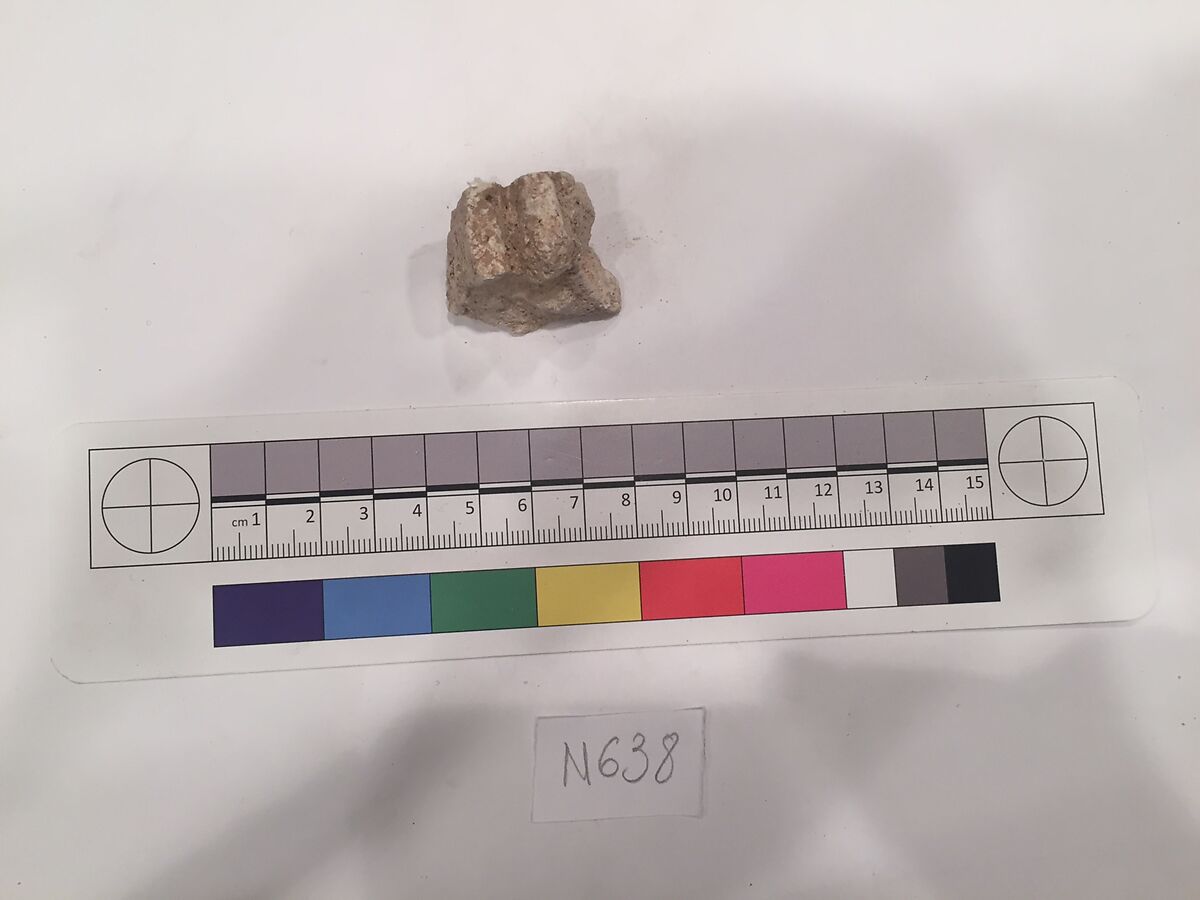 Stucco Fragment, Stucco; carved 