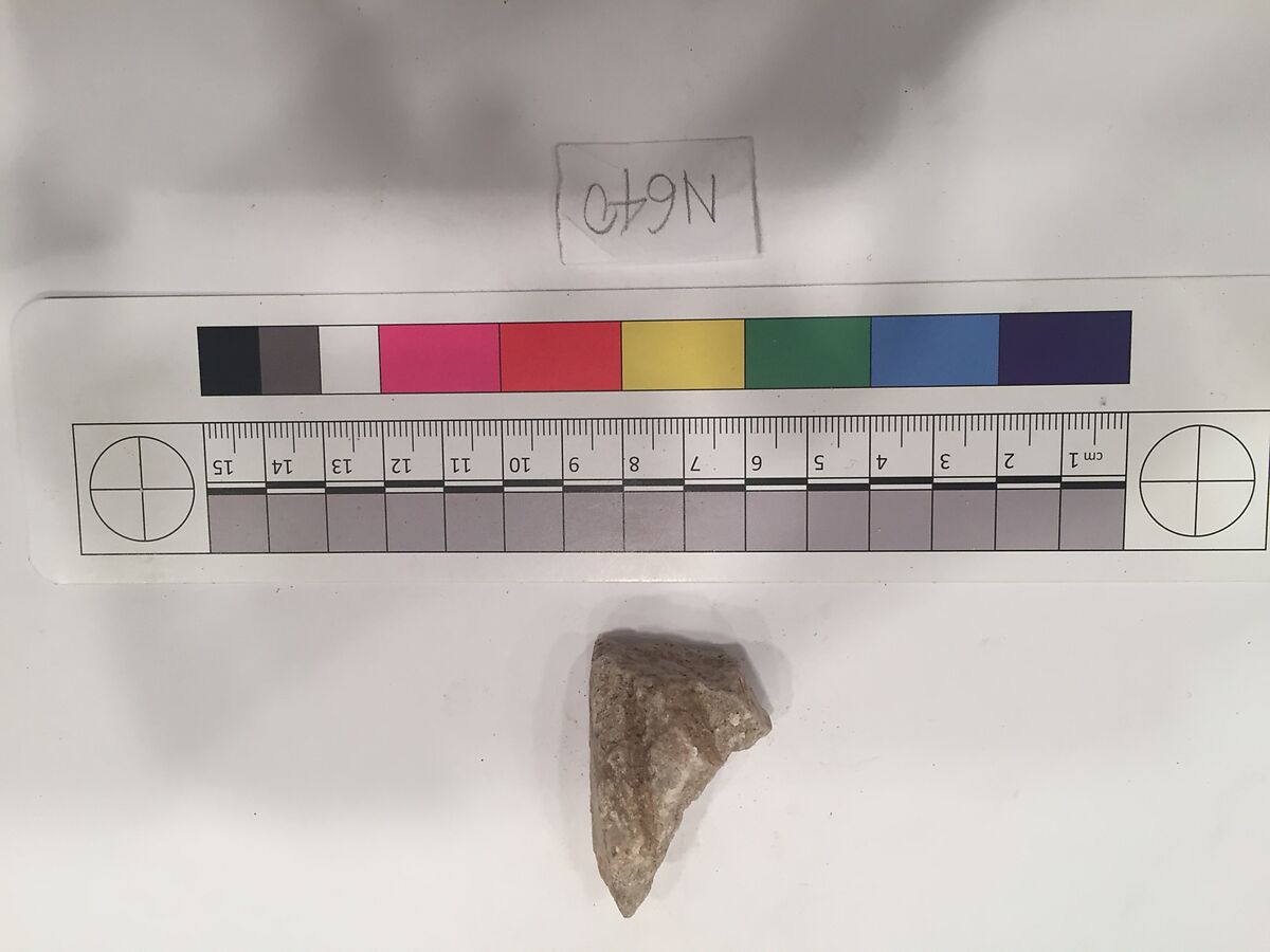 Stucco Fragment, Stucco; carved 
