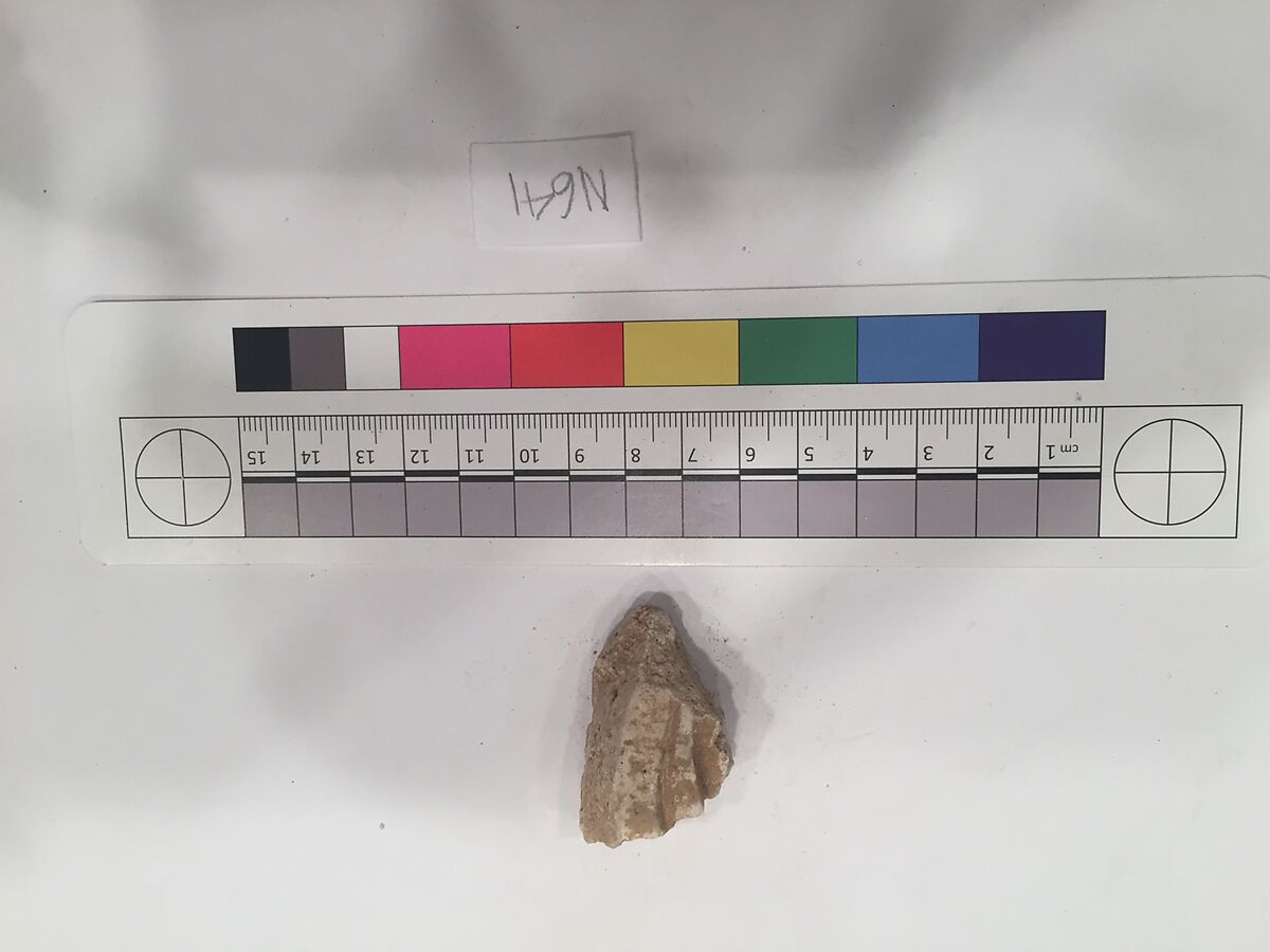 Stucco Fragment, Stucco; carved 