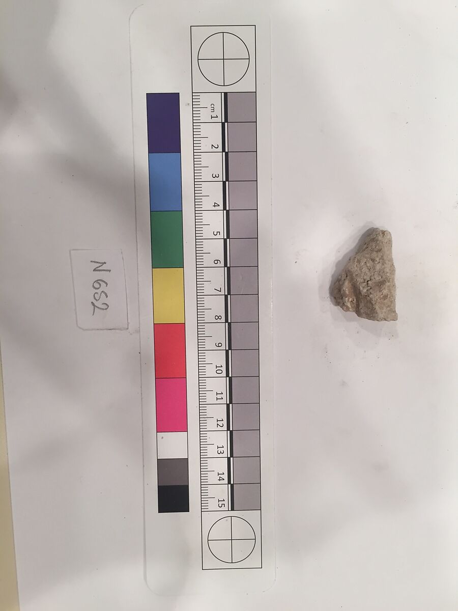 Stucco Fragment, Stucco; carved 