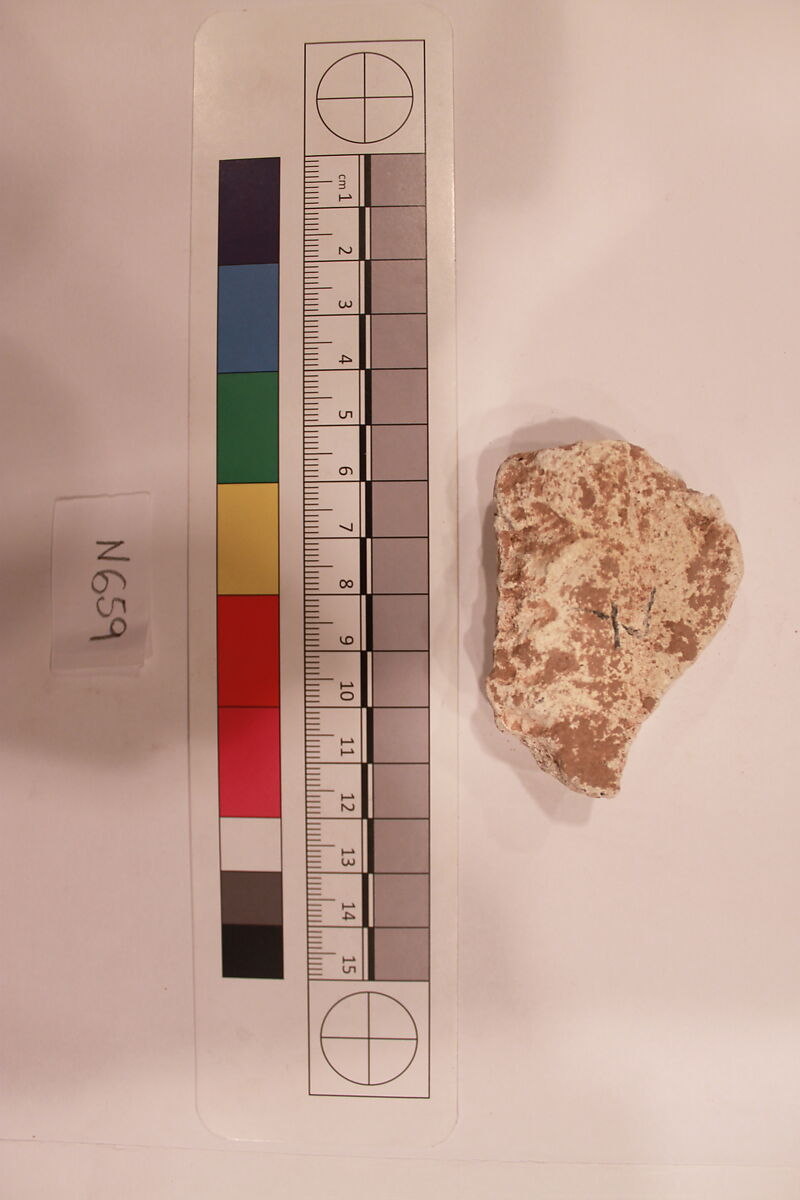 Stucco Fragment, Stucco; carved, painted