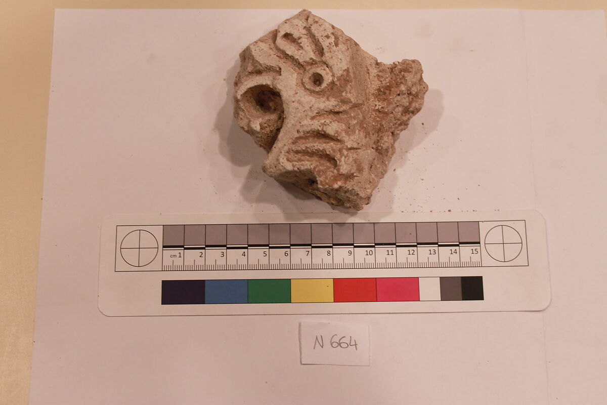 Stucco Fragment, Stucco; carved 