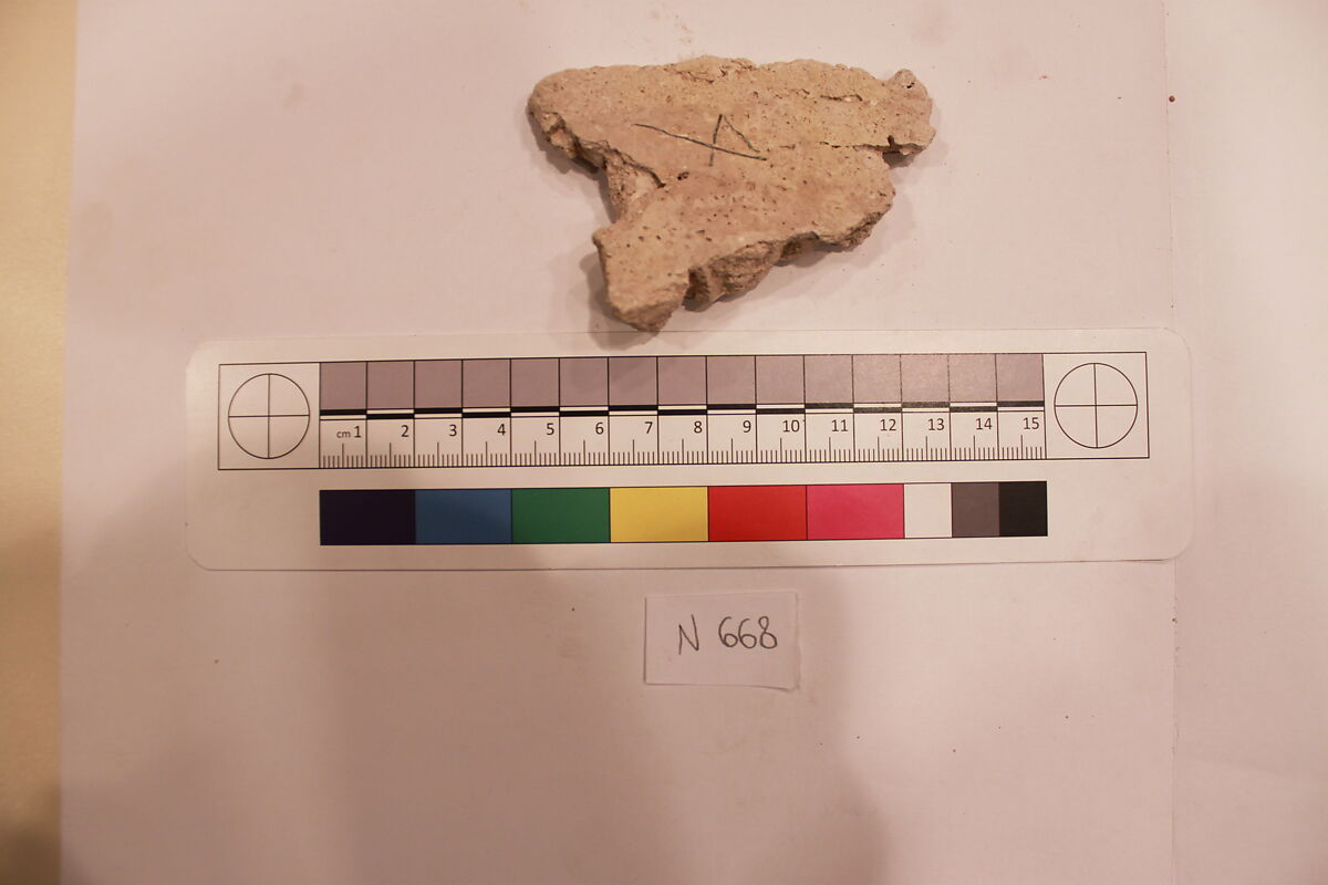 Stucco Fragment, Stucco; carved, painted