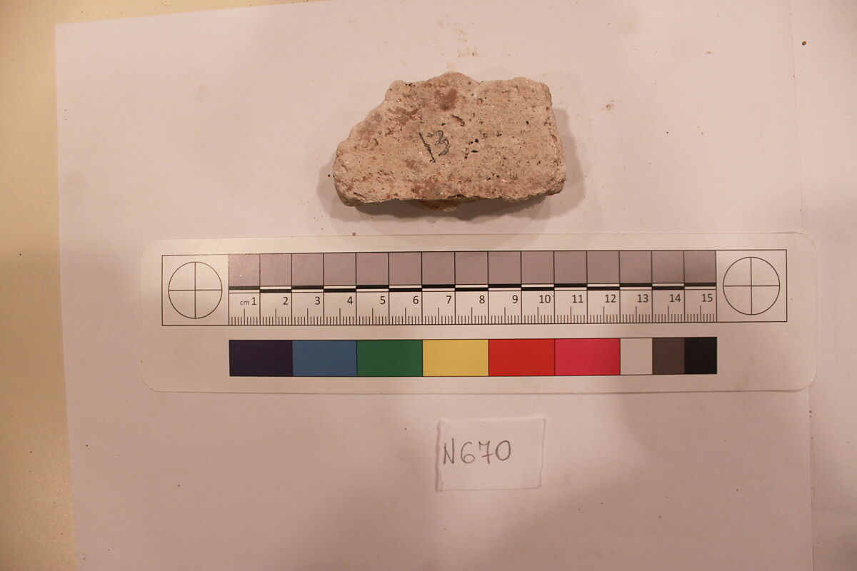 Stucco Fragment, Stucco; carved, painted