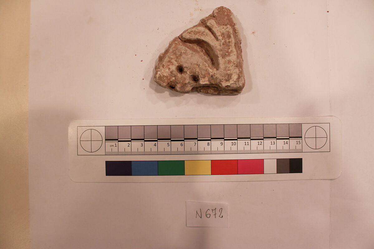 Stucco Fragment, Stucco; carved