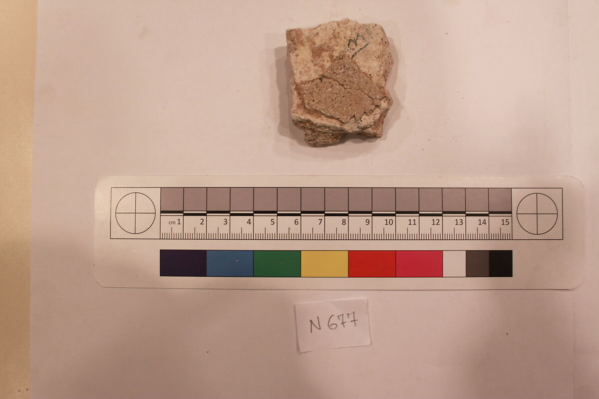 Stucco Fragment, Stucco; carved, painted