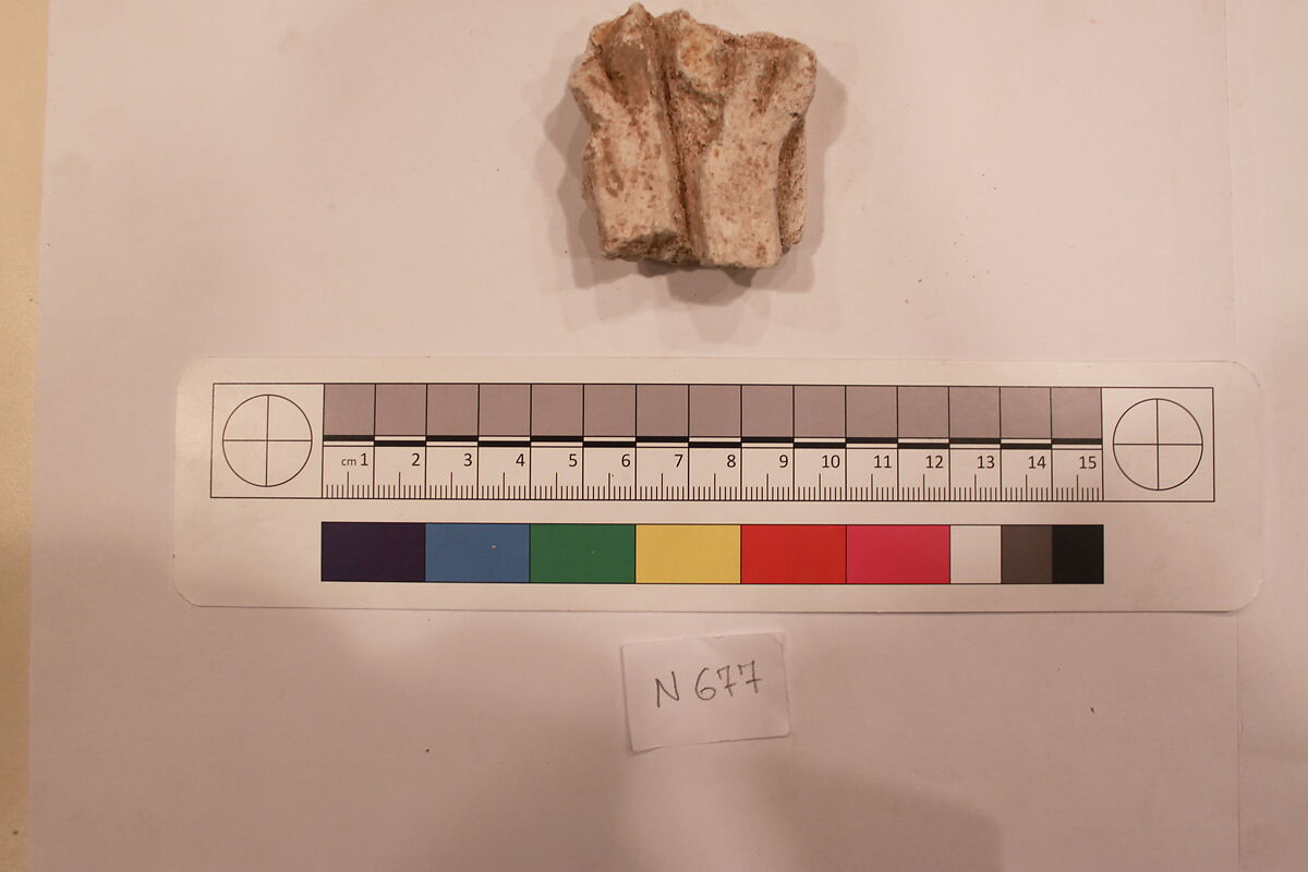 Stucco Fragment, Stucco; carved, painted