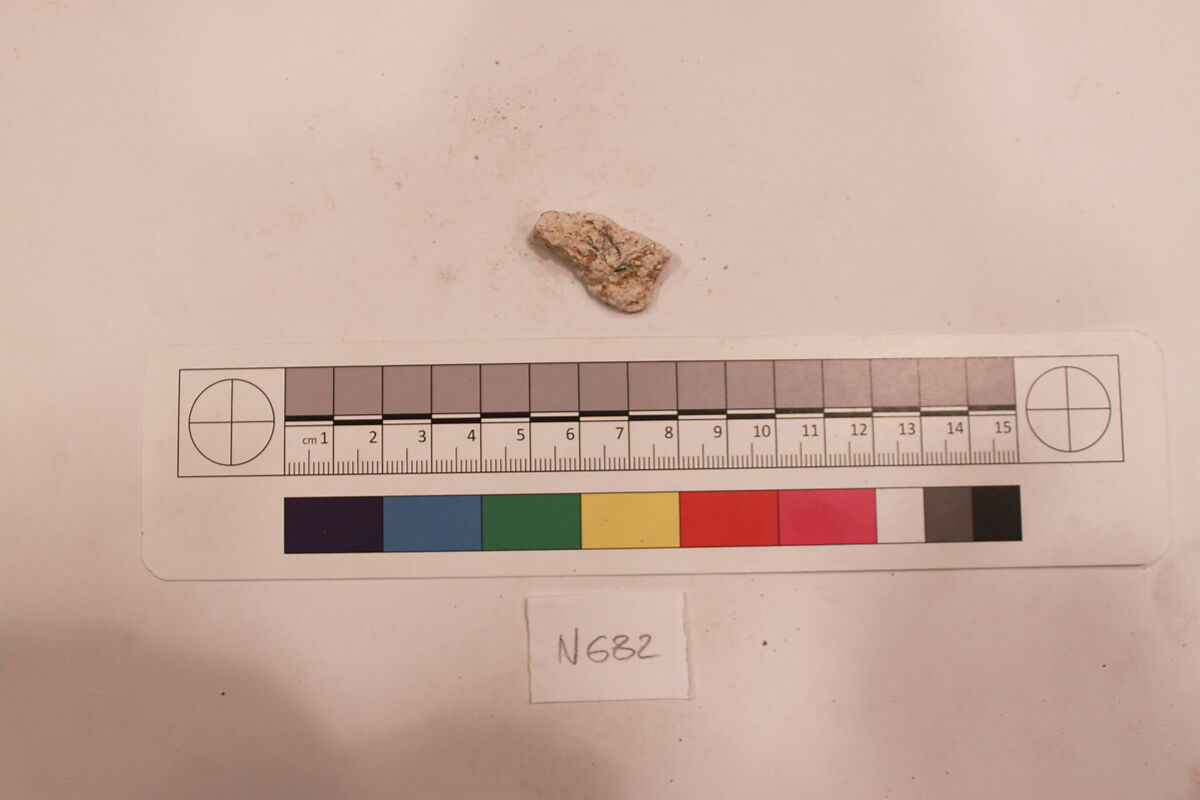 Stucco Fragment, Stucco; carved, painted
