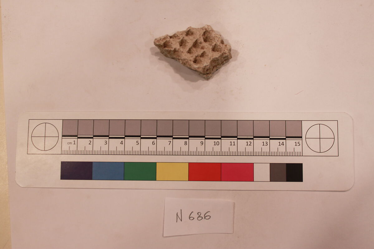 Stucco Fragment, Stucco; carved 