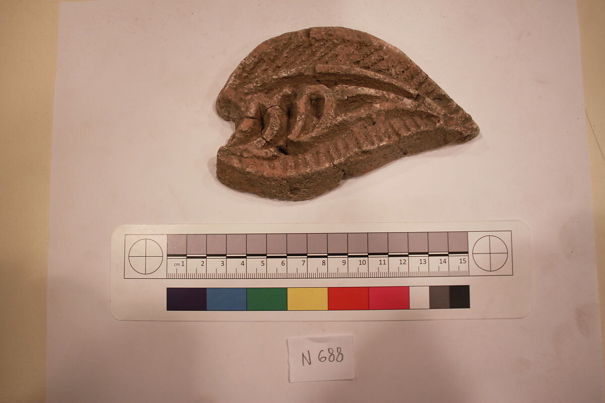 Stucco Fragment, Stucco; carved, painted (?) 