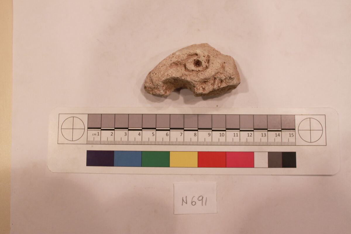 Stucco Fragment, Stucco; carved 