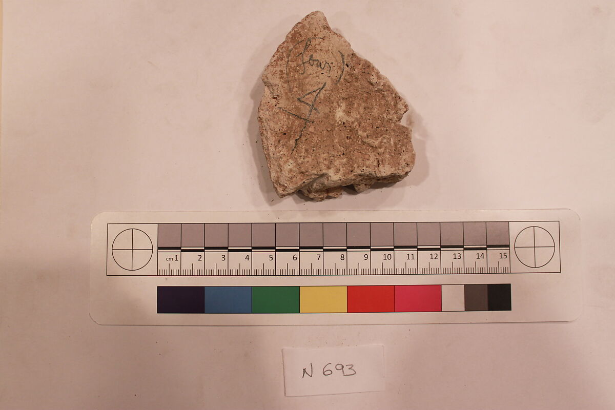 Stucco Fragment, Stucco; carved 