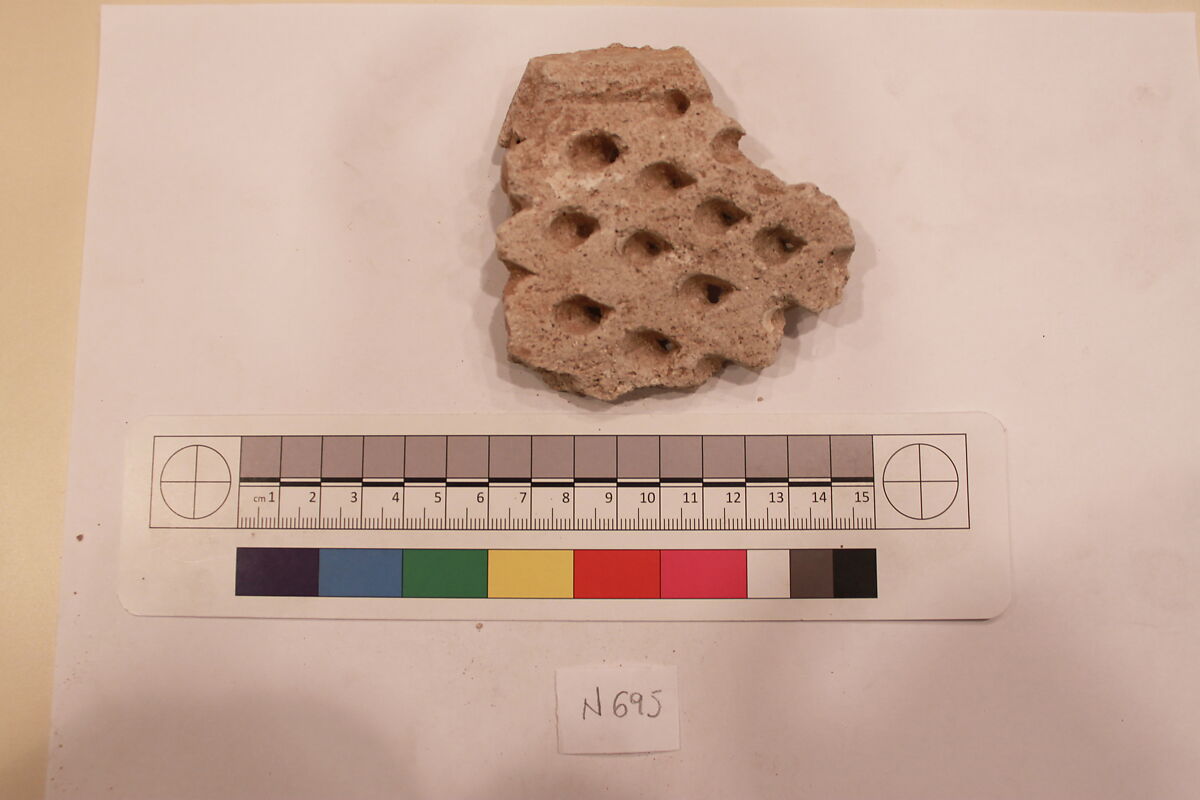 Stucco Fragment, Stucco; carved 