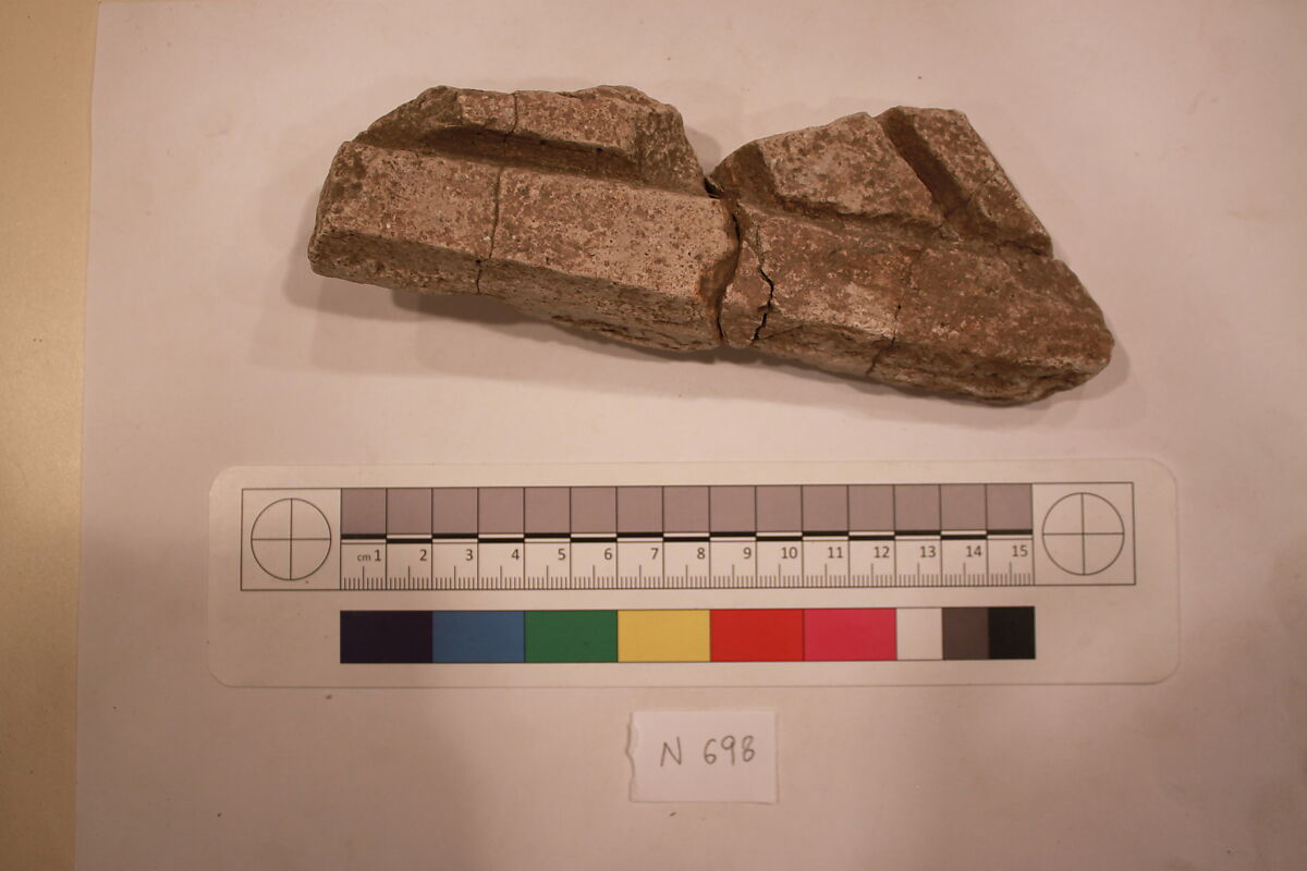 Stucco Fragment, Stucco; carved 