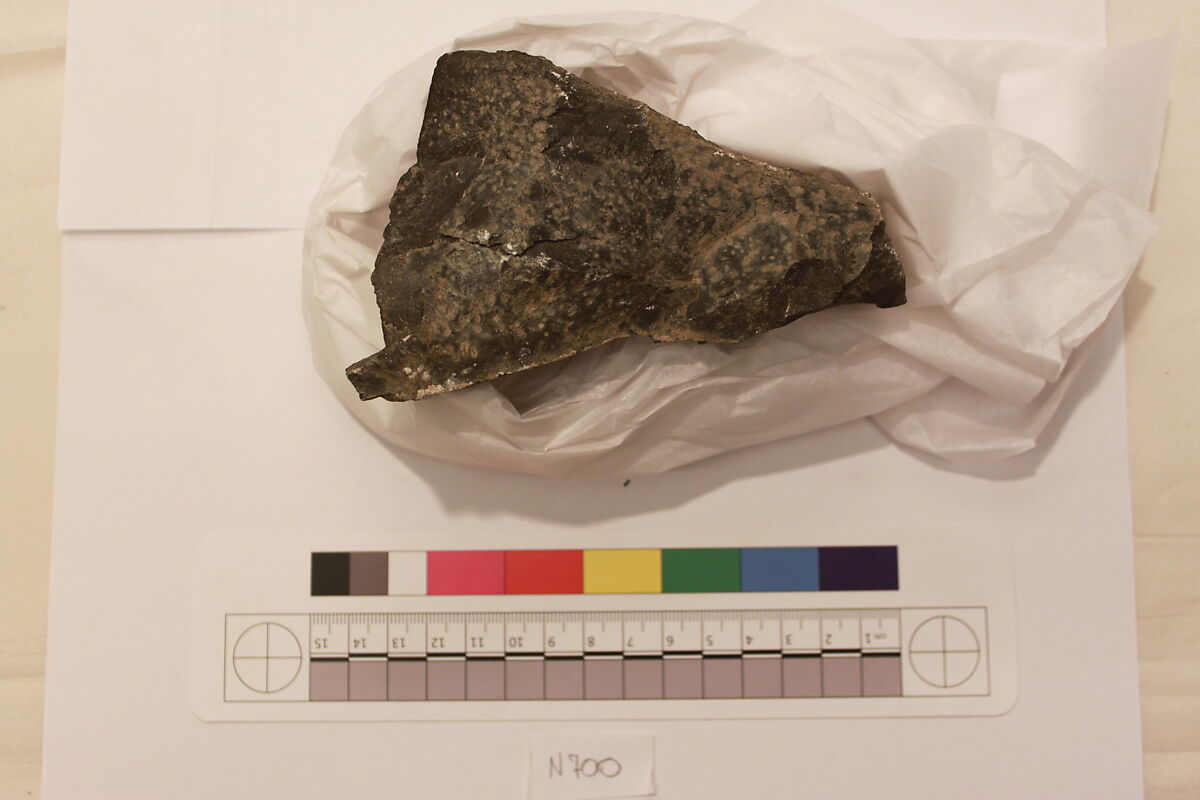 Stucco Fragment, Stone; carved (?), painted