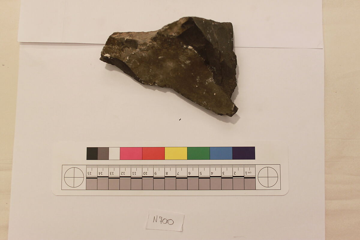 Stucco Fragment, Stone; carved (?), painted 