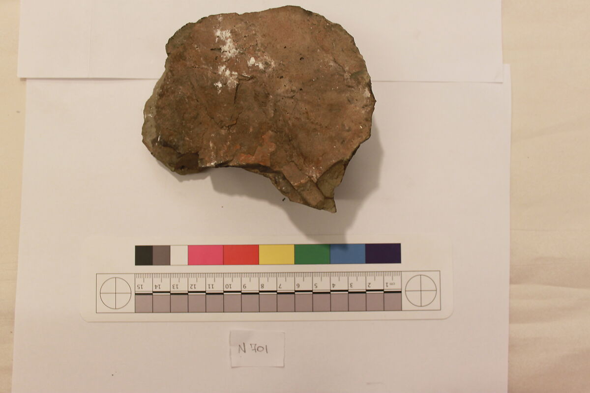 Stucco Fragment, Stone; carved (?), painted