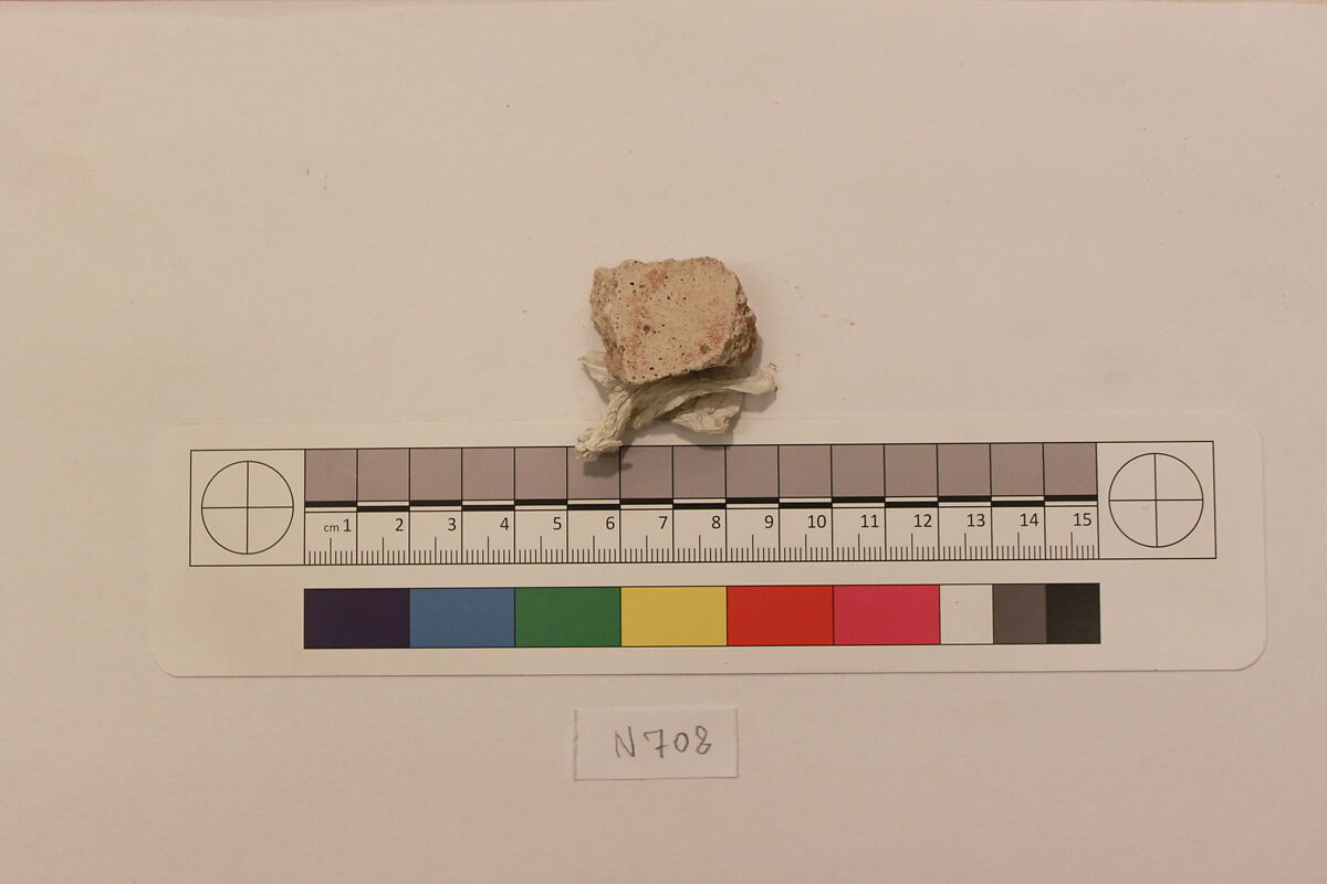 Stucco Fragment, Stucco; carved, painted