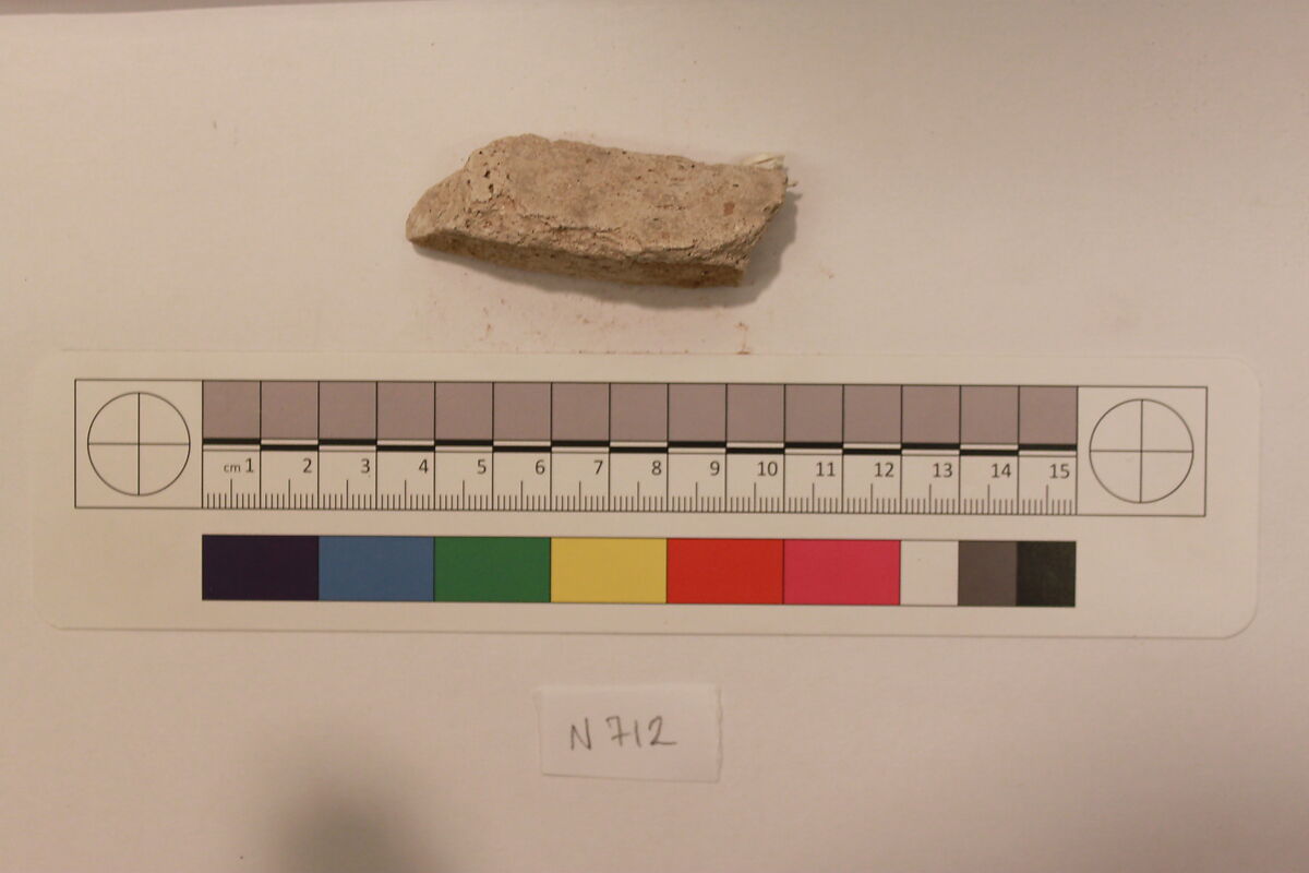 Stucco Fragment, Stucco; carved, painted (?)