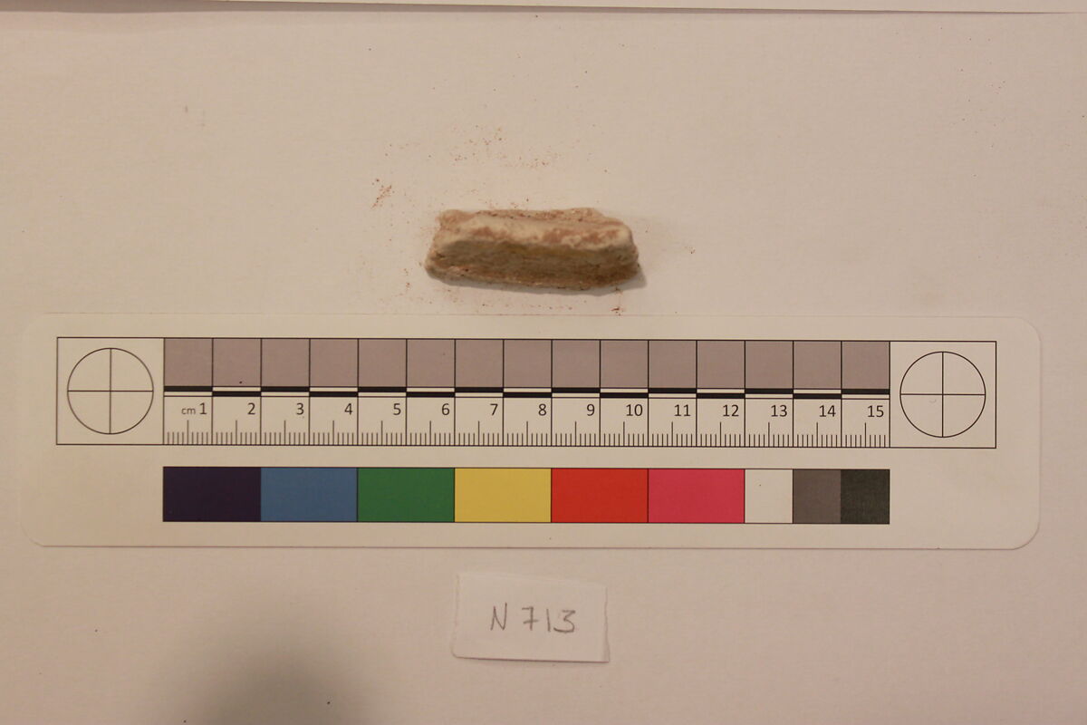 Stucco Fragment, Stucco; carved, painted