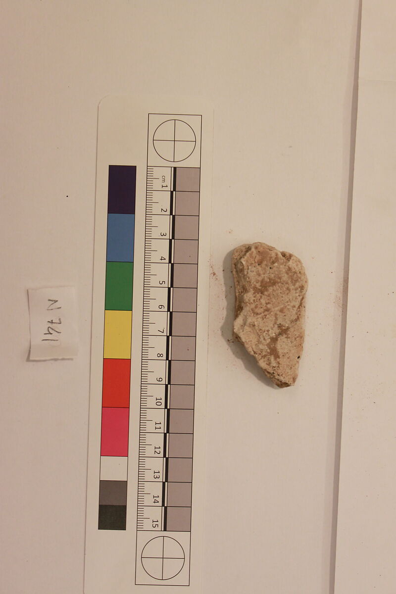 Stucco Fragment, Stucco; carved, painted