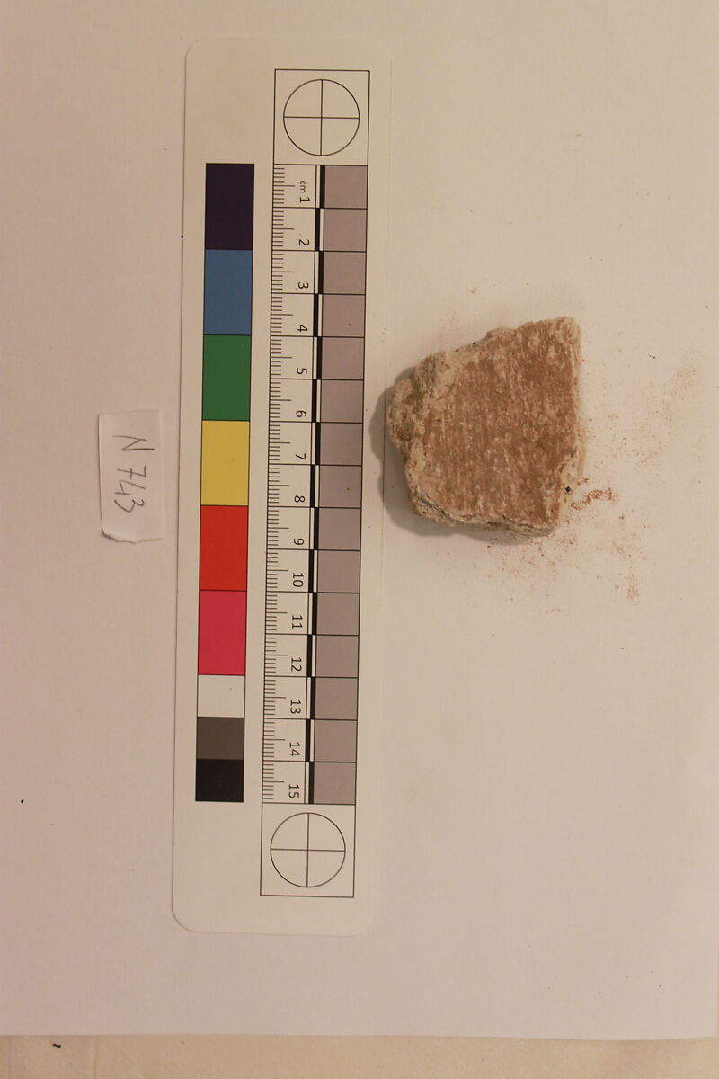 Stucco Fragment, Stucco; carved, painted