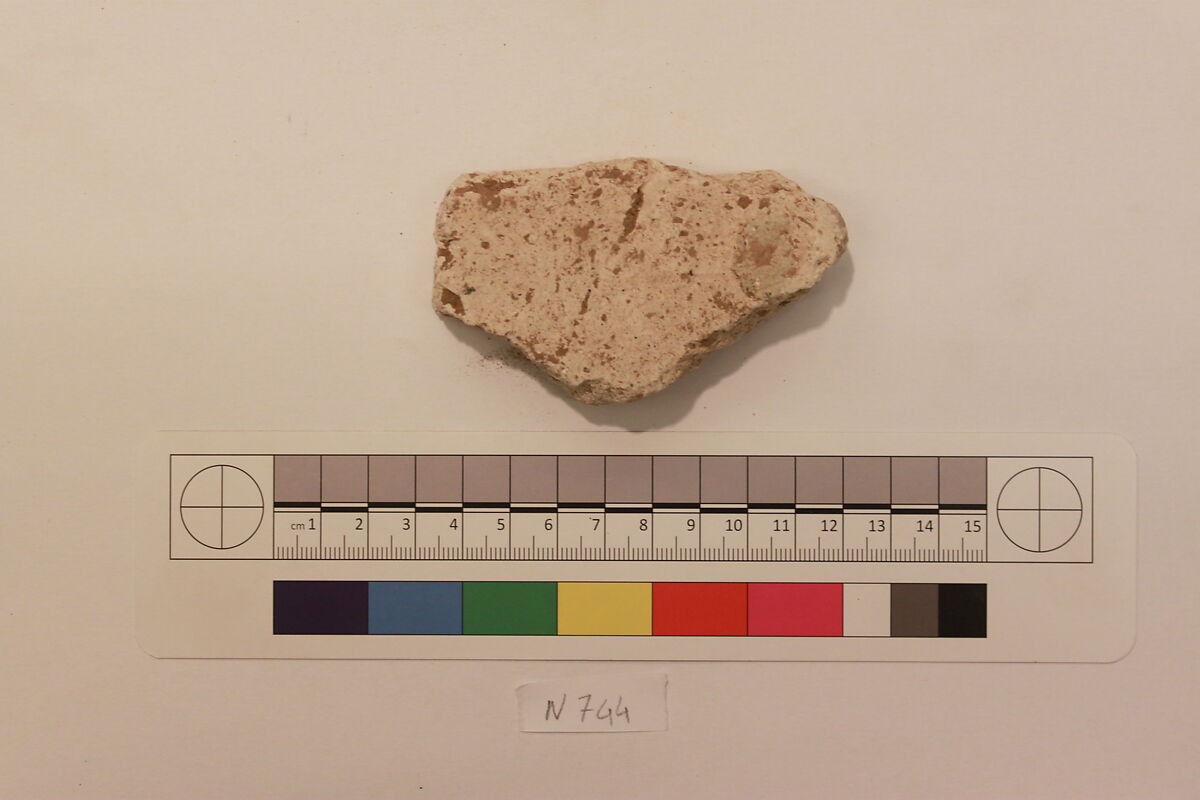 Stucco Fragment, Stucco; carved, painted