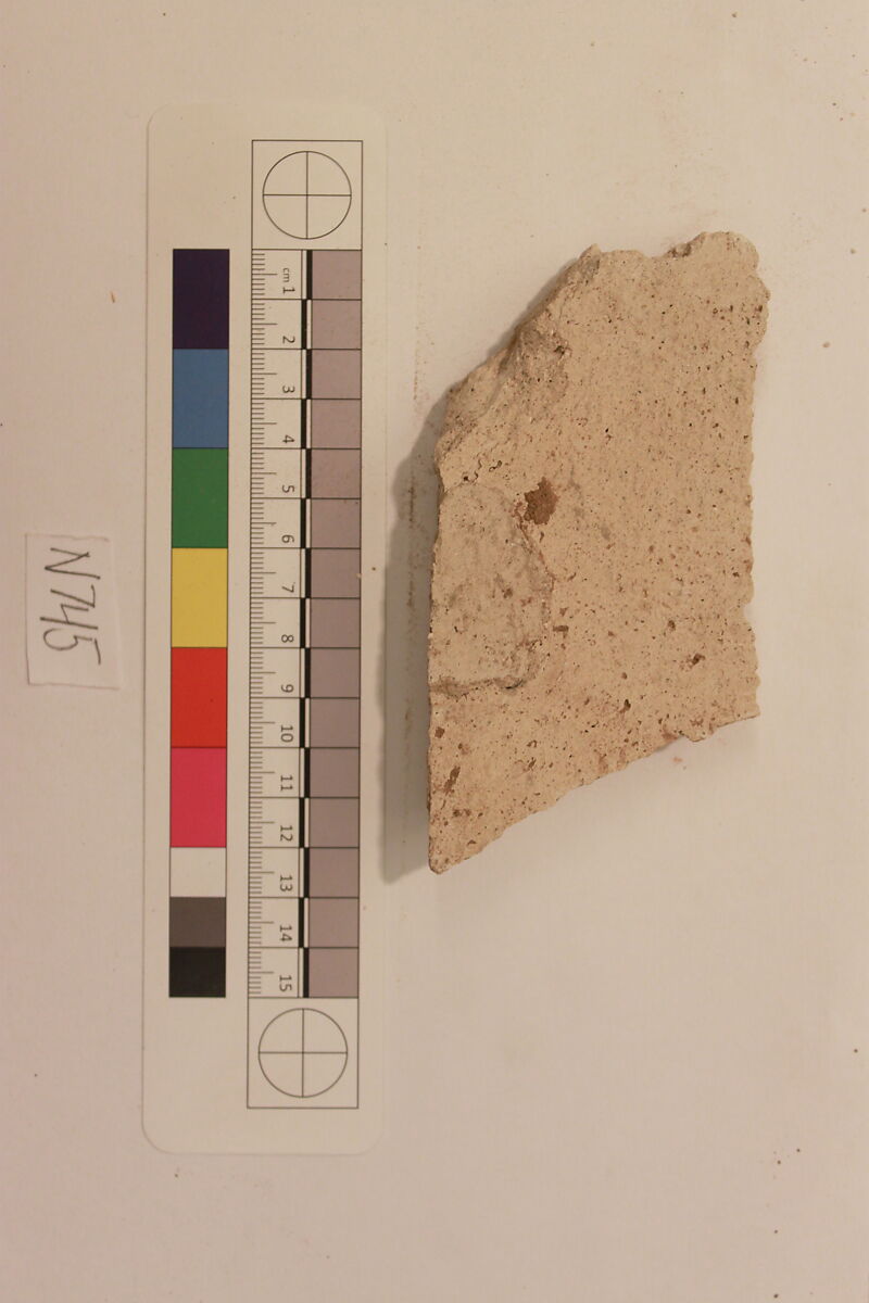 Stucco Fragment, Stucco; carved, painted