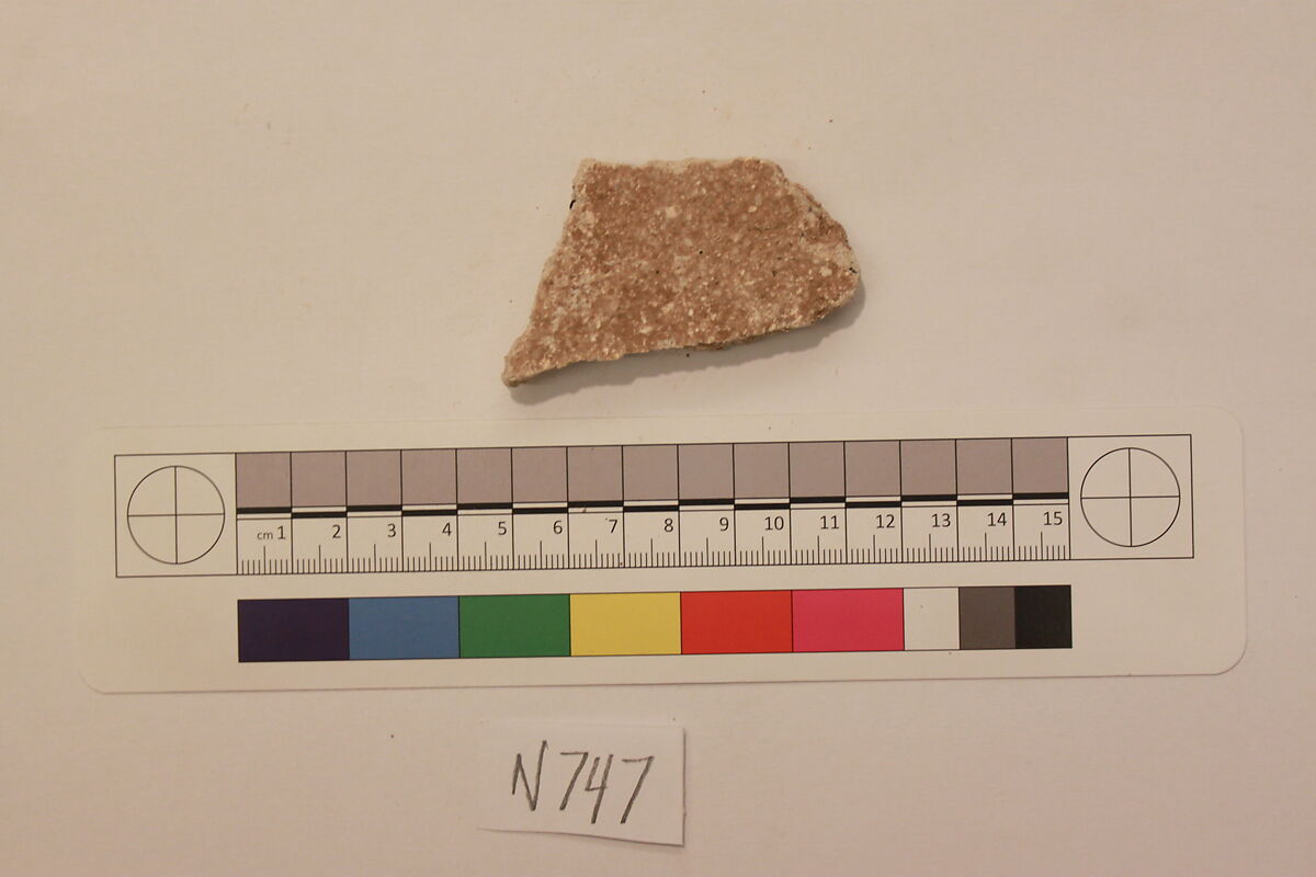 Stucco Fragment, Stucco; carved, painted 