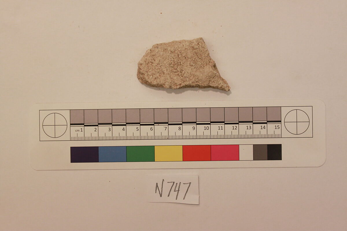 Stucco Fragment, Stucco; carved, painted
