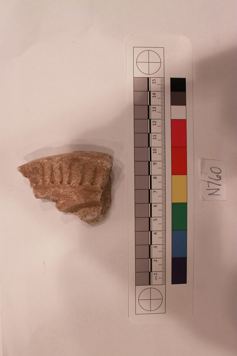 Stucco Fragment, Stucco; carved 