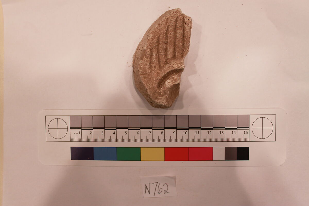 Stucco Fragment, Stucco; carved 