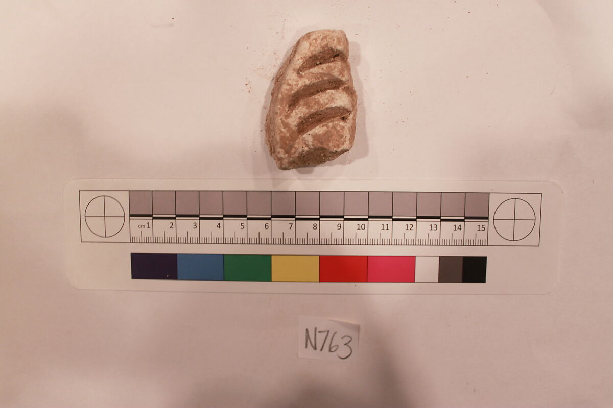 Stucco Fragment, Stucco; carved 